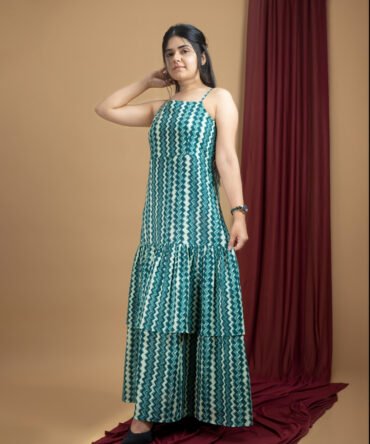 Cotton Printed Wrap Dress