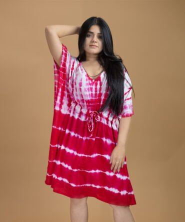 Tie-Dye Red Kaftan