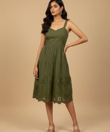 Olive Green Midi Dress